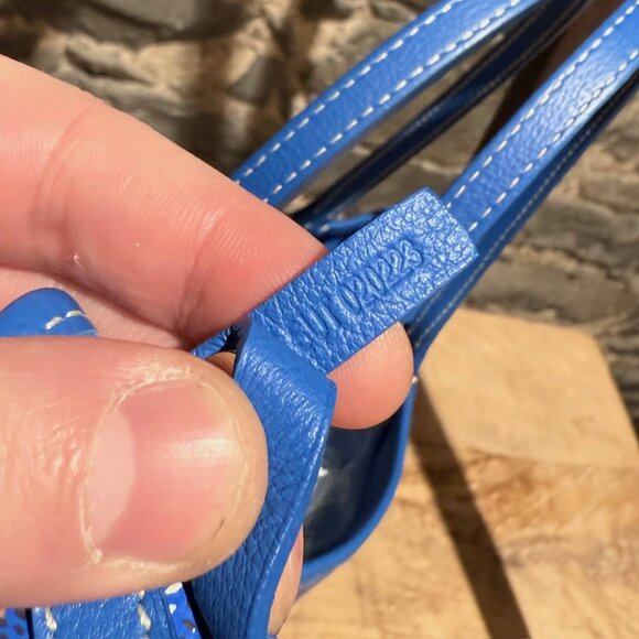 Goyard Blue Goyardine Mini Anjou Shoulder Bag - Picture 10 of 16